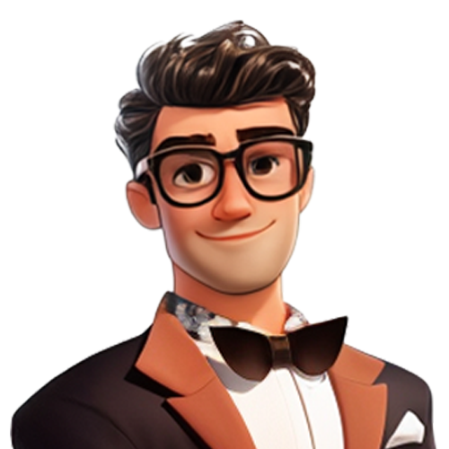 Jasper - Professional character with glasses and bow tie for business and educational content